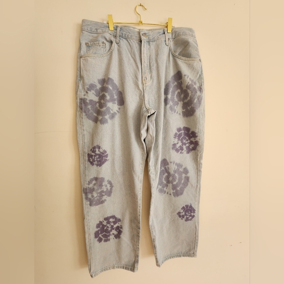 Anthropologie Pilcro size 34 Sunset High Rise Straight Boho Azores Jeans NWT - Picture 2 of 14